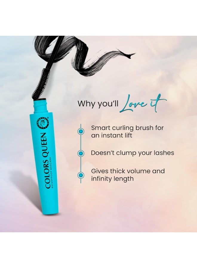 COLORS QUEEN Big Eyes Waterproof Mascara | Lightweight, Volumizing & Lengthening | Intense Black Finish | Instant Lift, Smudge Proof 4.5 ml - Image 3